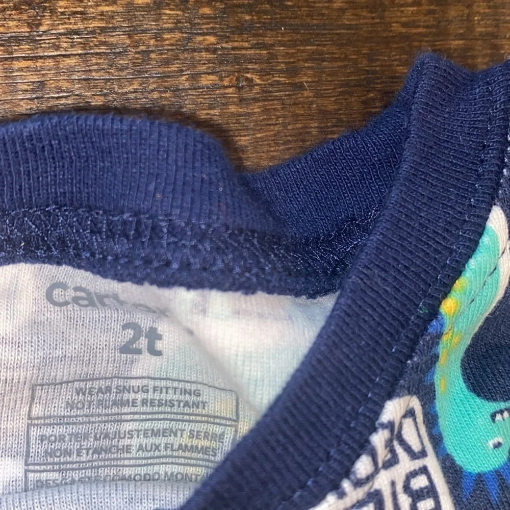 CARTERS blue dinosaur top size 2T